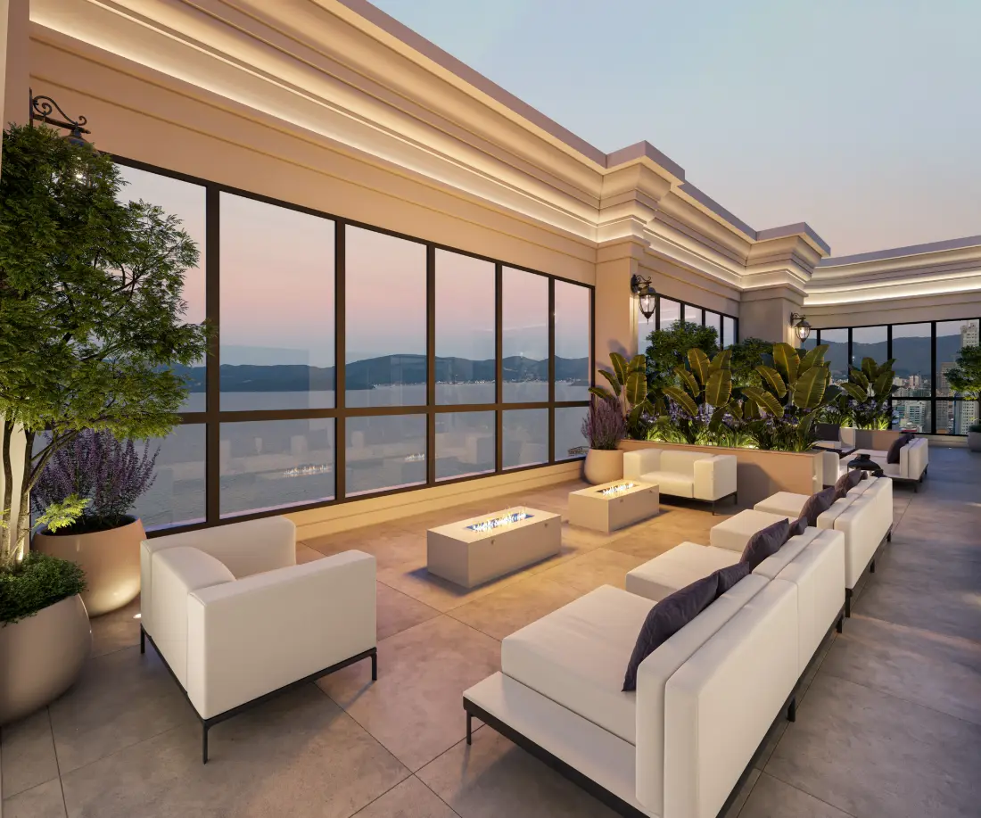 Ambiente com vista para o mar
